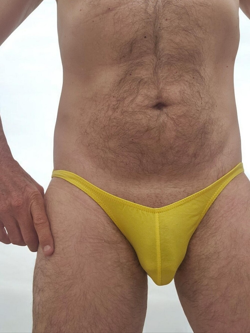 Men's Yellow Low-Rise Bikini Brief - Lightweight Comfort